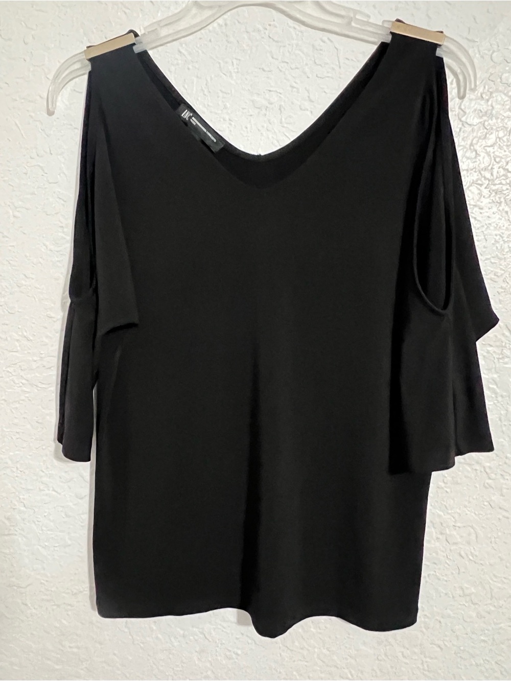 INC Women's Black V-Neck Women’s Top Blouse Size PS 3/4 Sleeves  # 642